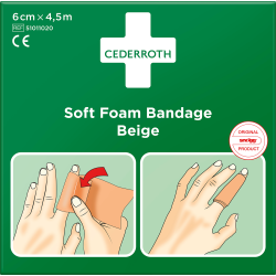 Soft Foam Bandage Beige 6cm x 4,5m