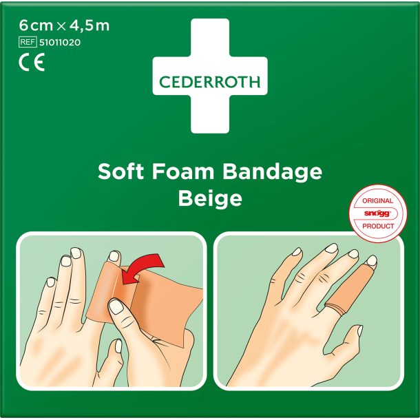 Soft Foam Bandage Beige 6cm x 4,5m