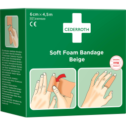 Soft Foam Bandage Beige 6cm x 4,5m
