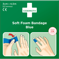 Soft Foam Bandage Bl� 3cm x 4,5m