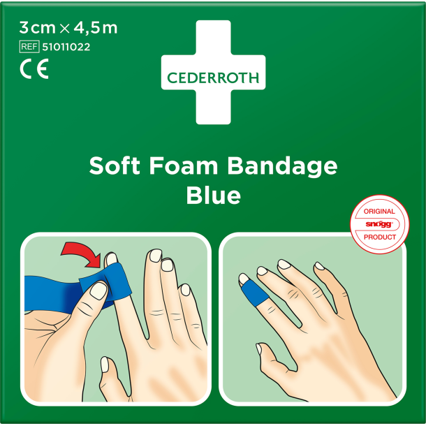 Soft Foam Bandage Bl� 3cm x 4,5m