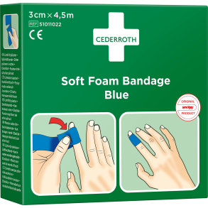 Soft Foam Bandage Bl� 3cm x 4,5m