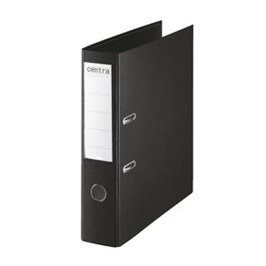 Brevordner u/metalskinne PP A4 75 mm sort