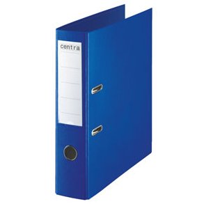 Brevordner u/metalskinne PP A4 75mm bl