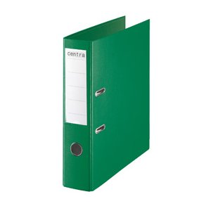 Brevordner u/metalskinne PP A4 75mm grn