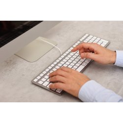 Cherry KC 6000C Slim for MAC, Silver/White