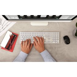 Cherry KC 6000C Slim for MAC, Silver/White