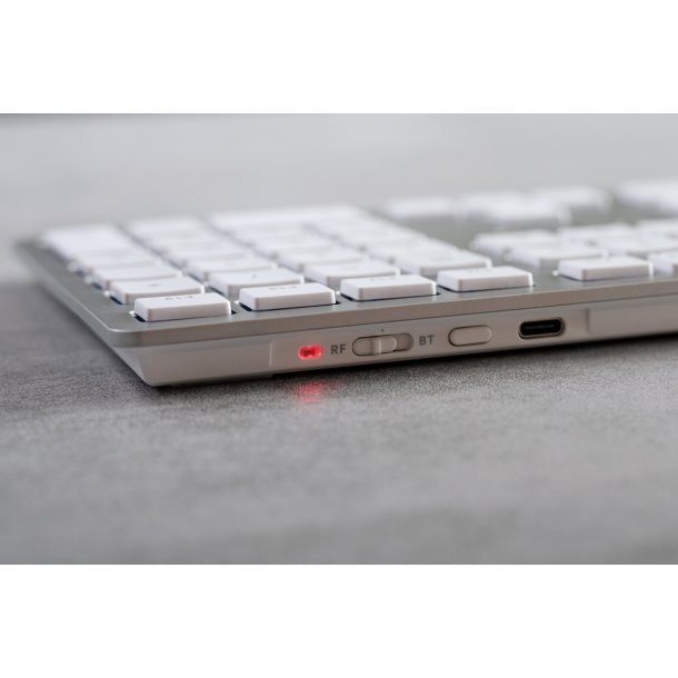 Cherry KW 9100 Slim for MAC Wireless Keyboard, Silver/White