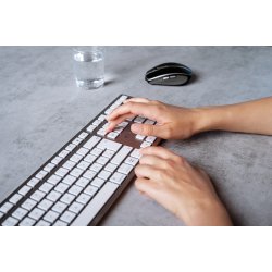 Cherry KW 9100 Slim for MAC Wireless Keyboard, Silver/White