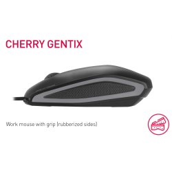 Cherry Gentix Corded Optical Mouse, Black