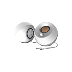 Pebble 2.0 USB Speakers, White