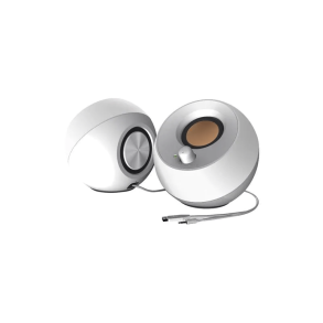 Pebble 2.0 USB Speakers, White