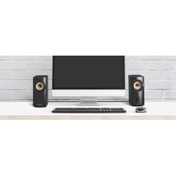 T60 Compact Hi-Fi 2.0 Speakers, Black
