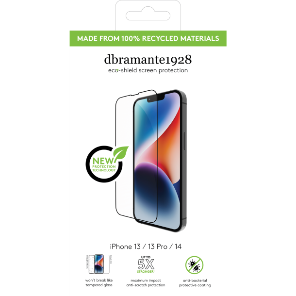 eco-shield - iPhone 13/13Pro/14, Black edge