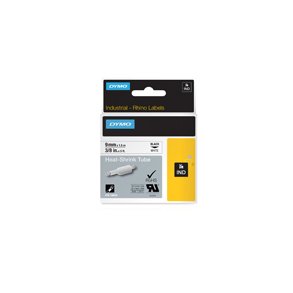 DYMO Rhino Krympeflex Tape - 6mm x 1.5m, Hvid (sort skrift)