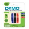 DYMO 3D Prgetape - 9mm x 3m, Sort/Bl/Rd (3-pack)