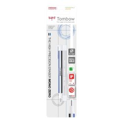 Viskelder pen Tombow MONO zero 2,3mm hvid blister