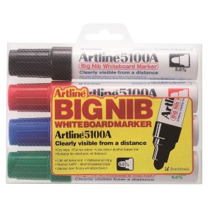 Whiteboard Marker Artline 5100A BIG 4-s�t