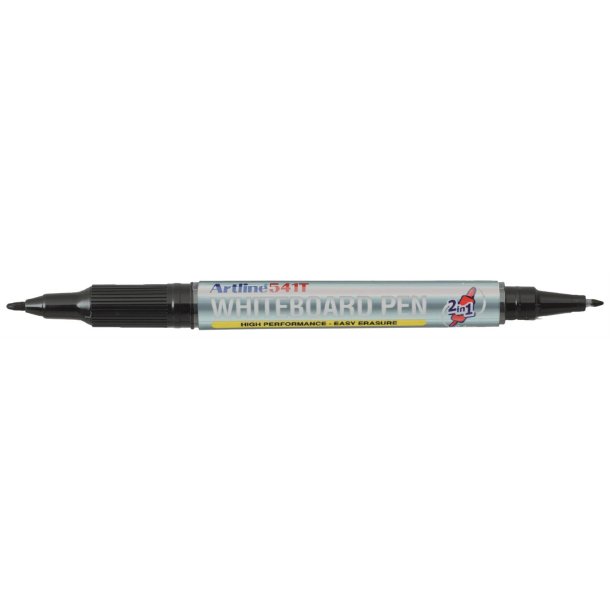 Whiteboard Marker Artline 541T 2i1 sort
