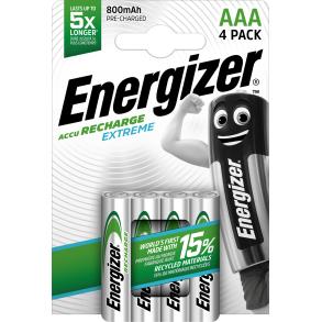 Energizer AAA Recharge Extreme Genopladelige batteri (4stk)