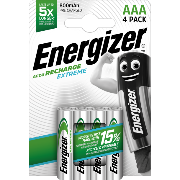 Energizer AAA Recharge Extreme Genopladelige batteri (4stk)