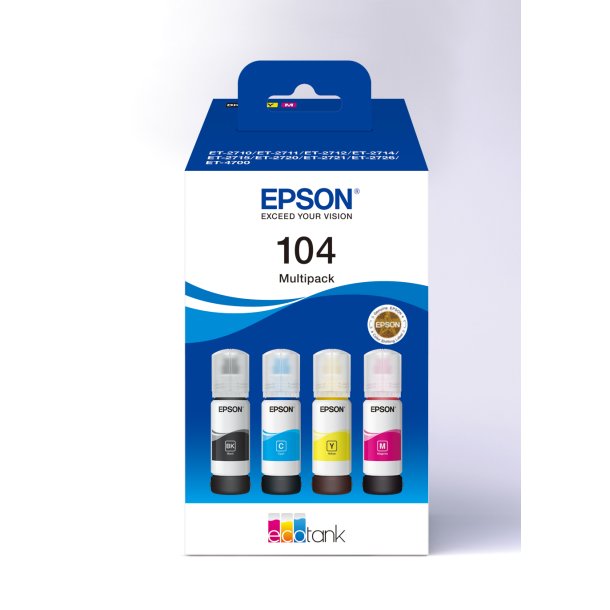 T104 EcoTank 4-colour Multipack
