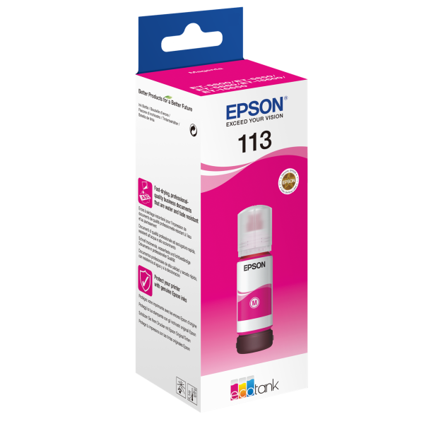 113 EcoTank Pigment Magenta ink bottle