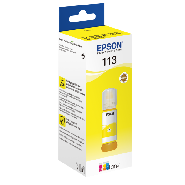 113 EcoTank Pigment Yellow ink bottle