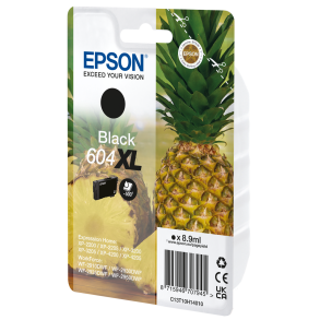 T604XL Black Ink Cartridge med alarm