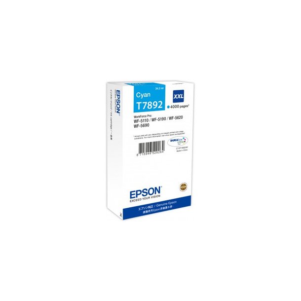 T7892 Cyan Ink Cartridge XXL
