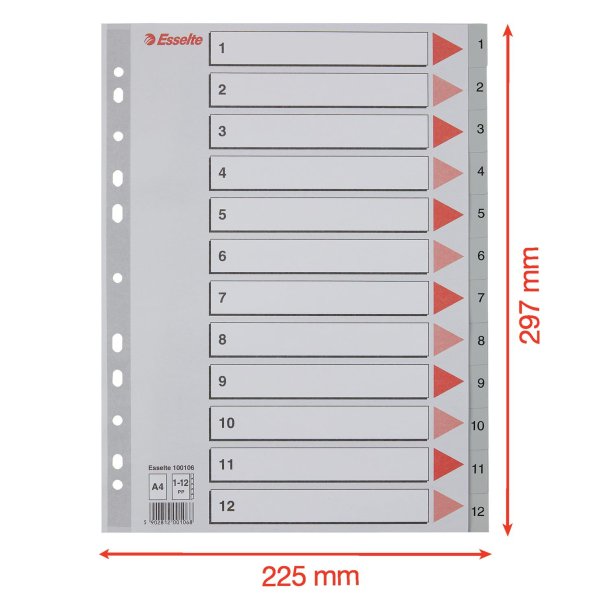 Register PP A4 1-12 gr
