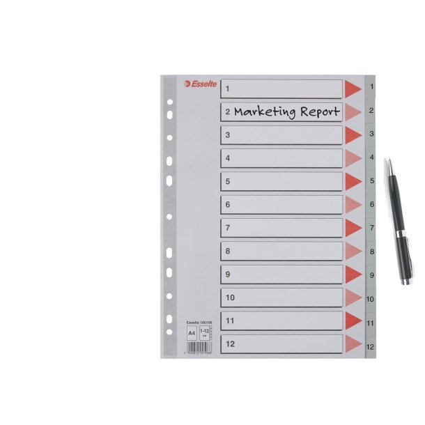 Register PP A4 1-12 gr