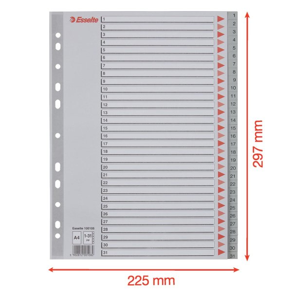 Register PP A4 1-31 gr