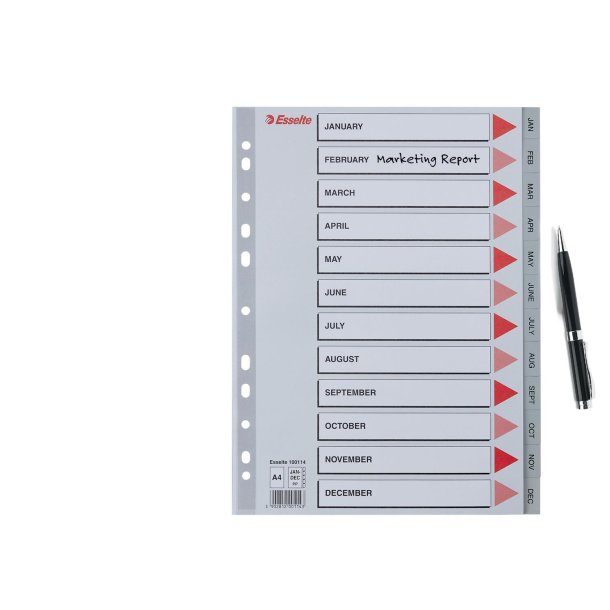 Register Jan-Dec | A4 | PP | Gr� | Engelsk