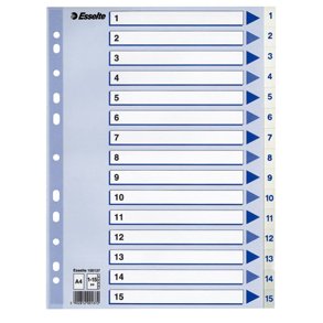 Register PP A4 1-15 hvid