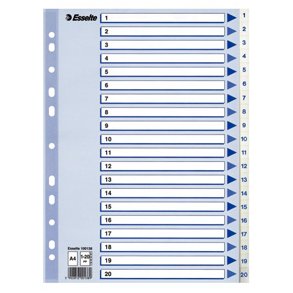 Register PP A4 1-20 hvid