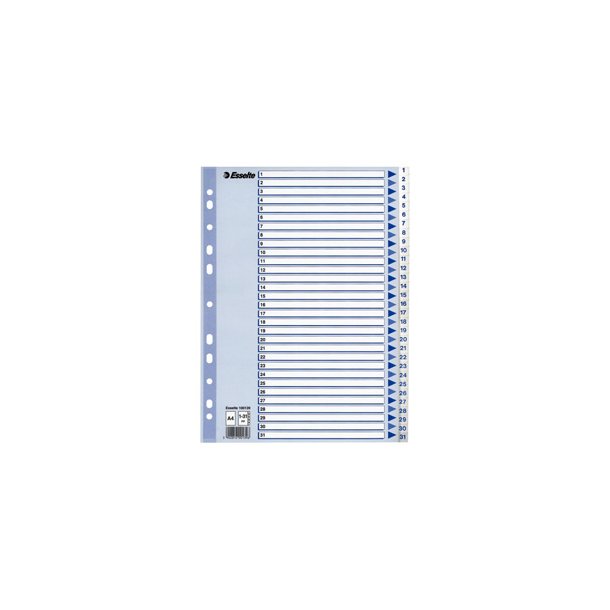 Register PP A4 1-31 hvid