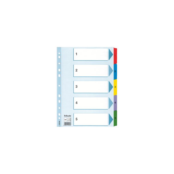 Register Mylar karton A4 1-5