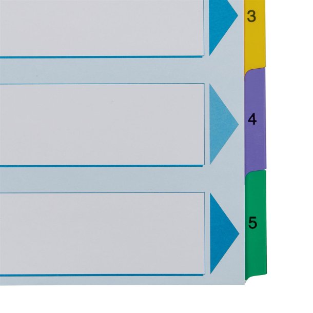 Register Mylar karton A4 1-5