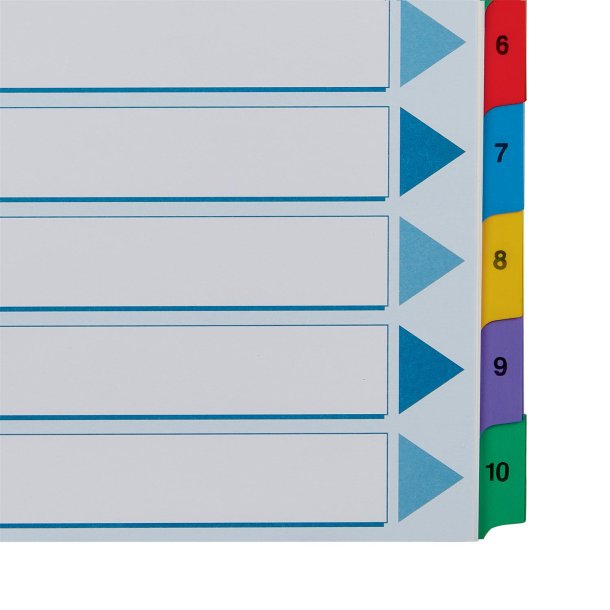 Register Mylar karton A4 1-10