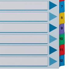 Register Mylar karton A4 1-12