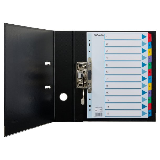 Register Mylar karton A4 1-12