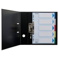 Faneblade PP A4 5-delt farvede faner