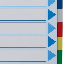 Faneblade PP A4 10-delt farvede faner