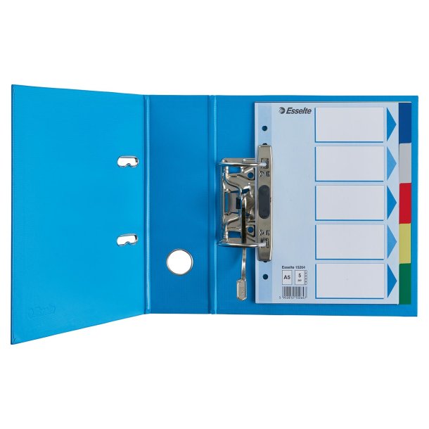 Faneblade PP A5 5-delt farvede faner