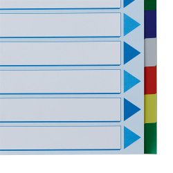 Faneblade PP A4 maxi 10delt farvede faner