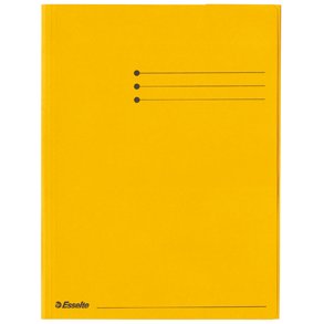 3-klap mappe Rainbow karton A4 gul