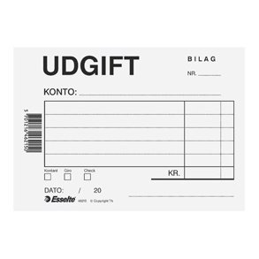 Udgiftsblok A6 100 ark bl�