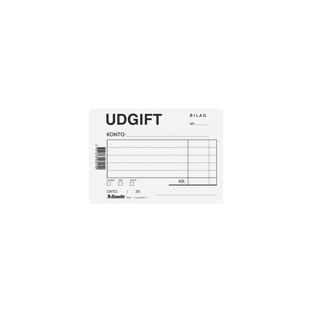 Udgiftsblok A6 100 ark bl