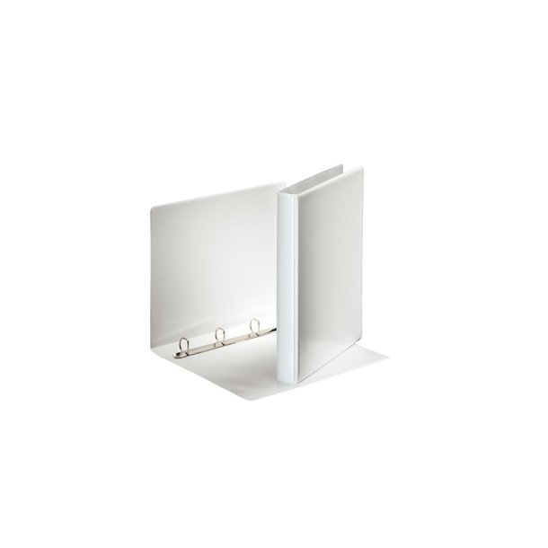 Panorama Indstiksringbind A4 m/ 2 lommer PP 4DR - 38mm, Hvid